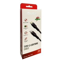 Busy Datový kabel Lightning /C, 27W černý