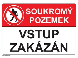 WALTECO cedule SOUKROMÝ POZEMEK 20043
