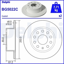 Brzdový kotouč BG5022C
