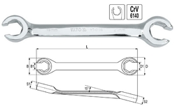 Klíč prstencový polootevřený 8x10 mm 