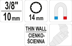 "Nástavec na svíčky s kloubem 3/8"" 14 mm"