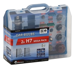 univerzální sada H7 + H7 + pojistky Mega pack