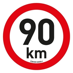 COMPASS Samolepka omezení rychlosti 90 km