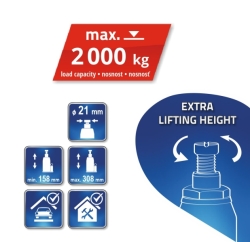 Hever hydraulický 2 t TÜV, GS, CE 