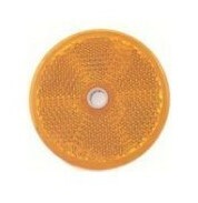Odrazka kulatá Oranžová s dírou 84mm 912-DOB-36Z
