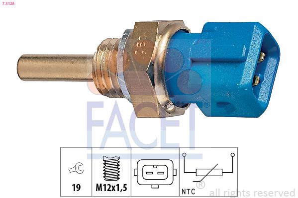 FACET Teplota chladící kapaliny-sensor 7.3128