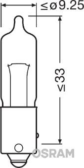 Žárovka HY21W/12V oranžová 