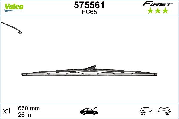 VALEO List stěrače 650.0 mm