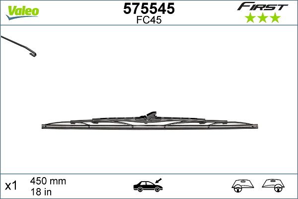 VALEO List stěrače 450.0 mm