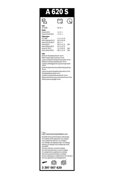 BOSCH List stěrače 3397007620