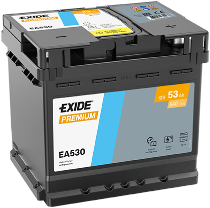 EXIDE Startovací baterie EXIDE PREMIUM 53Ah (540A) EA530 