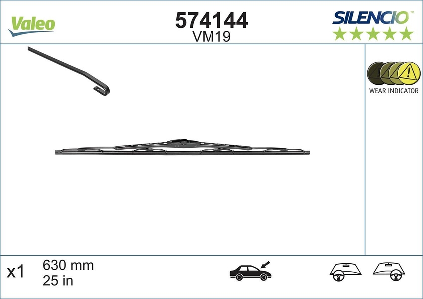 VALEO List stěrače 630.0 mm