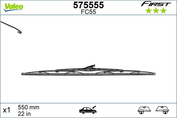 VALEO List stěrače 550.0 mm