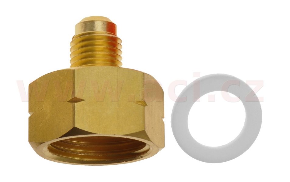 Redukce na láhev R134a 1/4" SAE x 21,8-14UNF 