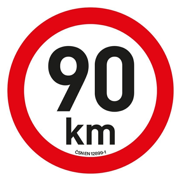 COMPASS Samolepka omezení rychlosti 90 km