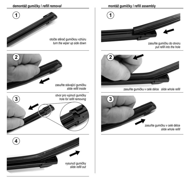 Guma stěrače FLAT 710 mm 2ks 