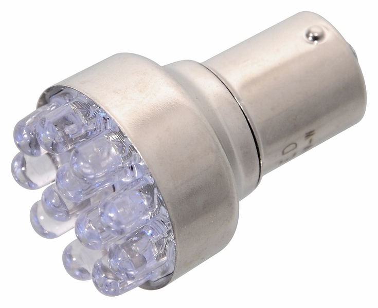 Žárovka 12V 1,2W Ba15s LED oranžová
